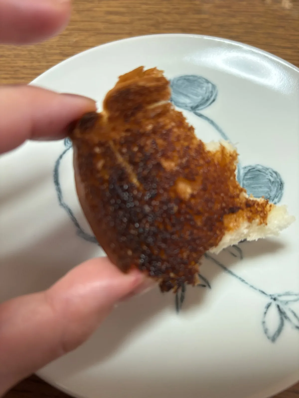 Freshly baked bread with a slightly burnt top