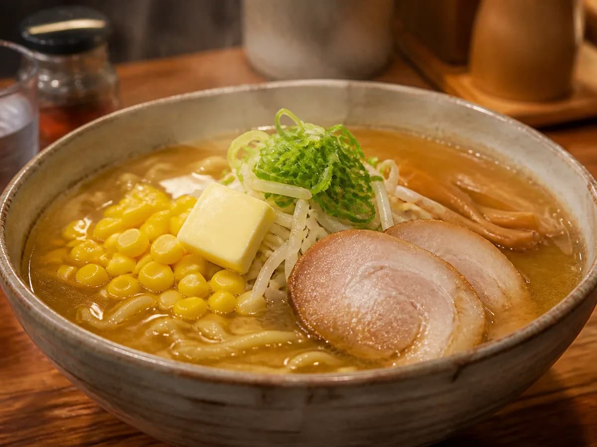 Bowl of Sapporo-style miso ramen